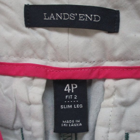 Lands End Drake Green Slim Twill Pants Size 4P - Picture 5 of 10